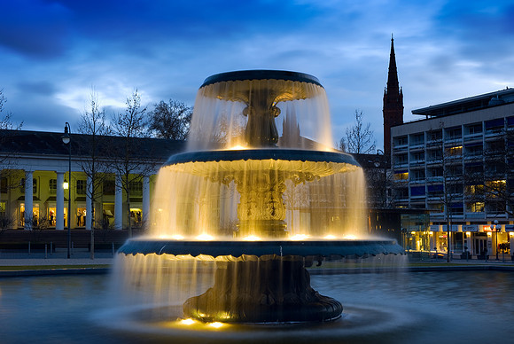 Wiesbaden - Dual Fountains at Kurhaus