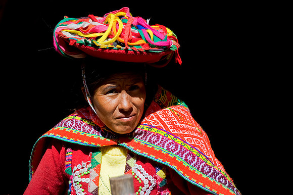 Cusco - Weaver in Awana Kancha