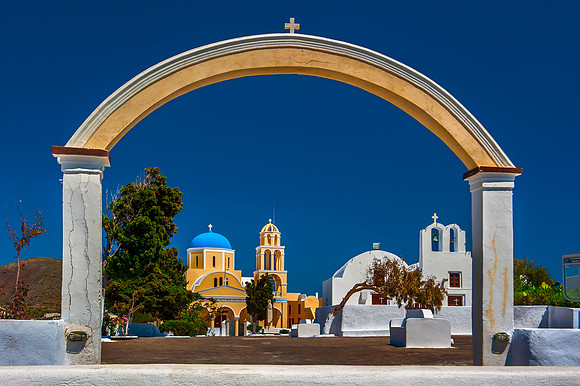 Santorini - Yellow Church in Oia