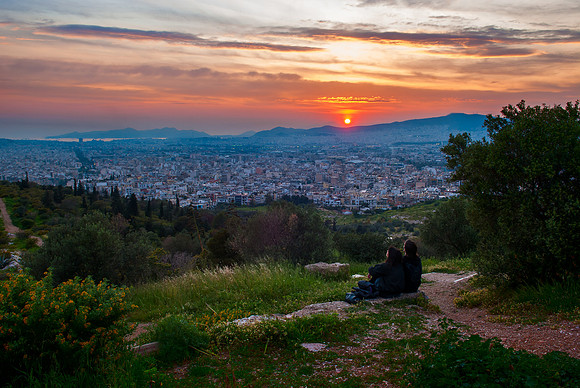 Athens - Sunset View from Philopappos Hill