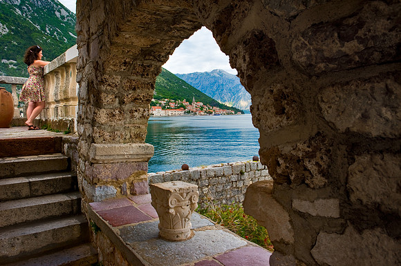 Perast - Our Lady of the Rock with View of Perast