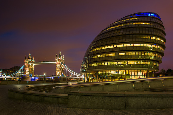 London - City Hall and Tower Bridge
