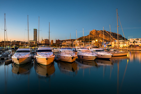 Alicante - Castillo de Santa Bárbara from Harbour
