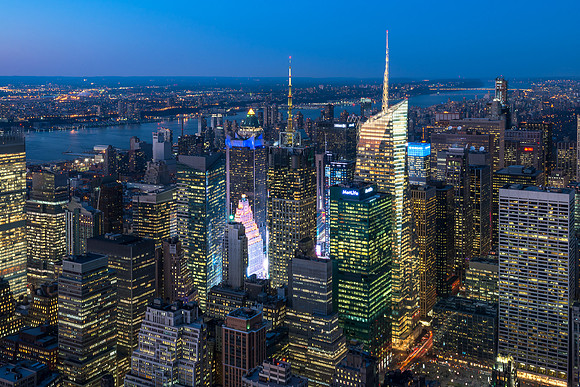 New York City - Bank of America Tower et al, View from the Empire State Building