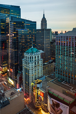 New York City - View of Empire State Building from Times Square