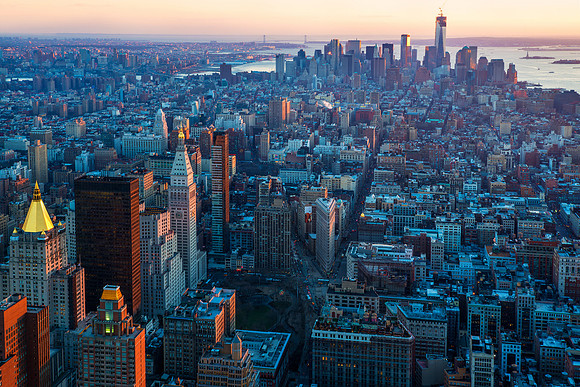 New York City - View towards Flatiron from the Empire State Building