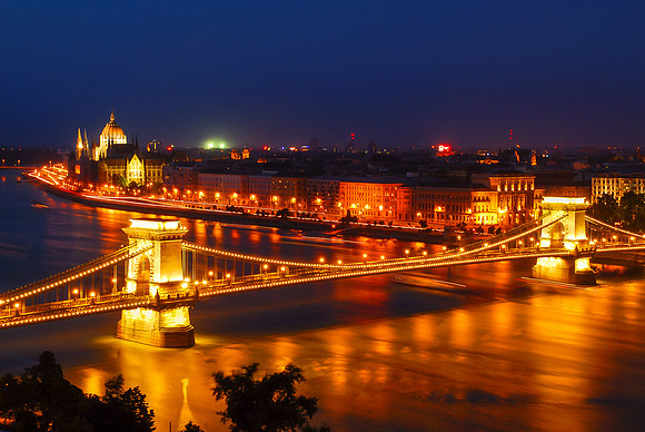 Budapest - Széchenyi Chain Bridge and the Parliament