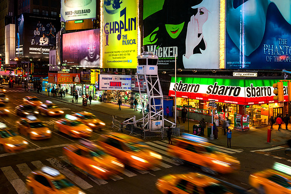 New York City - Yellow Medallion Cabs, Times Square