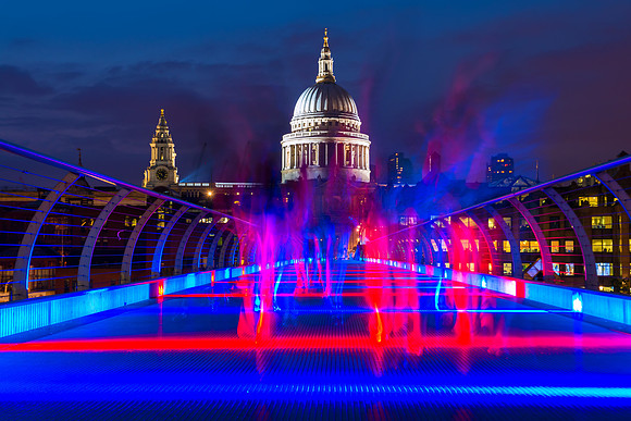 London - St. Paul's Cathedral and the Millennium Bridge