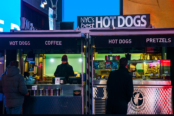 New York City - Hot Dog Stand, Times Square