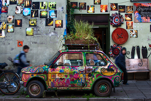Krakow - The Little Green FIAT 126p Car