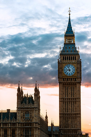 London - Big Ben, Houses of Parliament Clock Tower