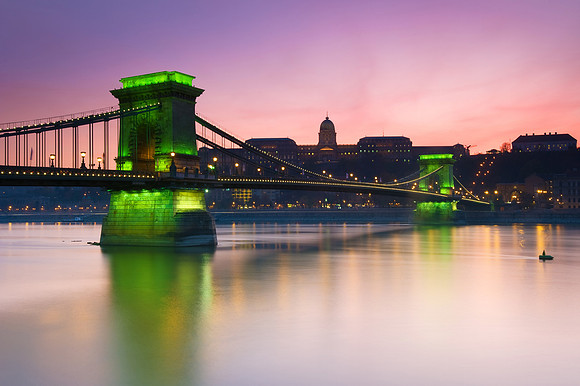 Budapest - The Chain Bridge and Buda Castle