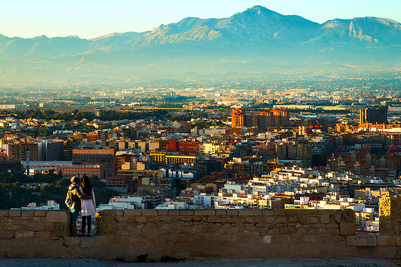 Alicante - View of City at Sunset