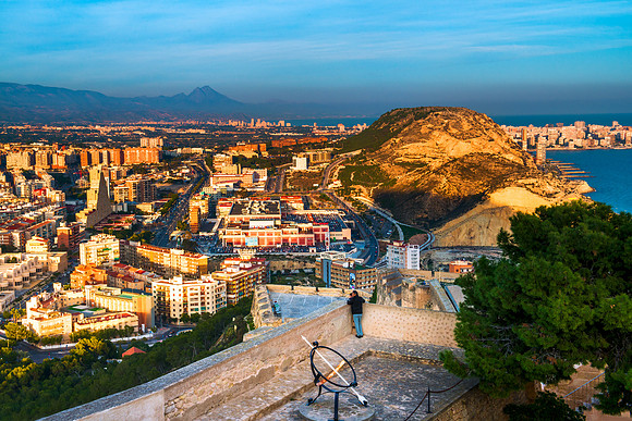 Alicante - View of City at Sunset