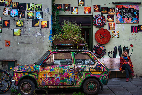 Krakow - The Little Green FIAT 126p Car