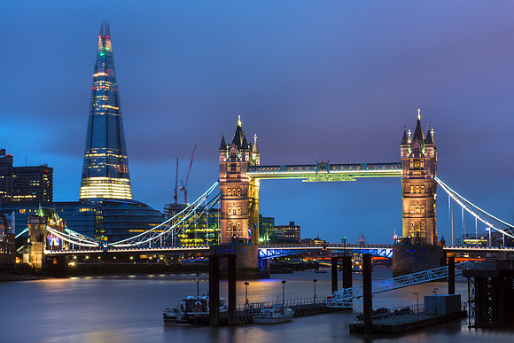 London - The Shard and Tower Bridge