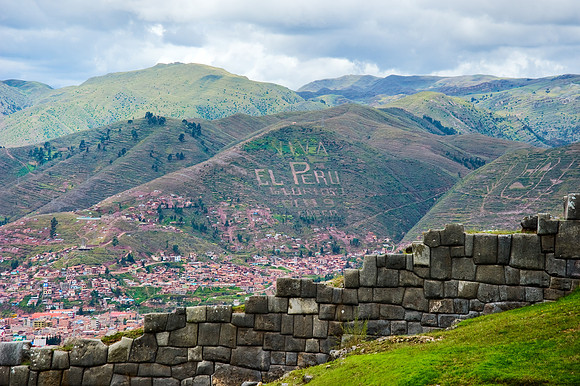 Sachsayhuaman -  View of Cusco from the Walled Complex