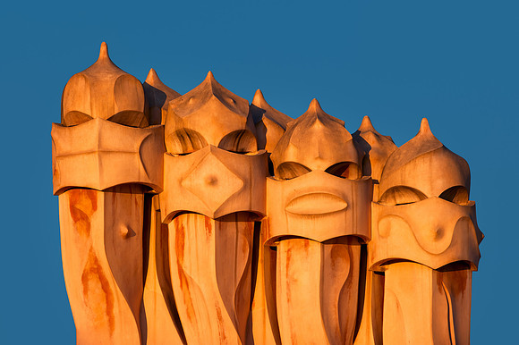 Barcelona - Ventilation Towers of La Pedrera