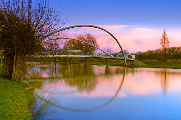 Bedford - The Butterfly Bridge in the River Great Ouse