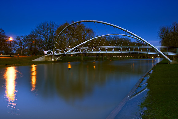 Bedford - The Butterfly Bridge in the River Great Ouse