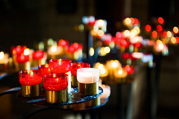 Monaco - Candles in Saint Nicholas Cathedral