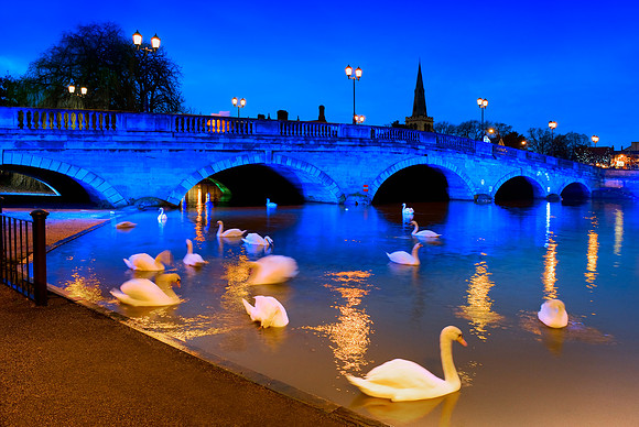Bedford - Bedford Bridge in the River Great Ouse