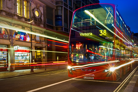 Picadilly Circus - Bus Trails
