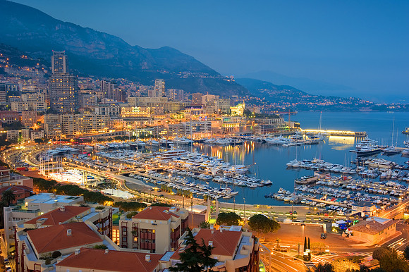 Monaco - Twilight at Port Hercule