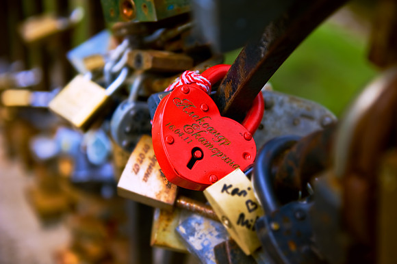 Riga - Padlock Bridge in Bastejkalns Park