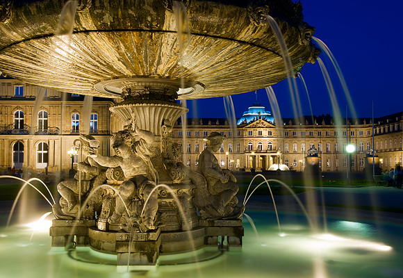Stuttgart - Fountain in Schlossplatz