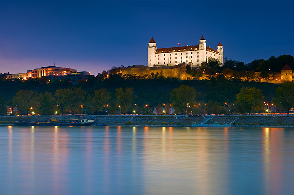 Bratislava - Bratislava Castle on the River Danube