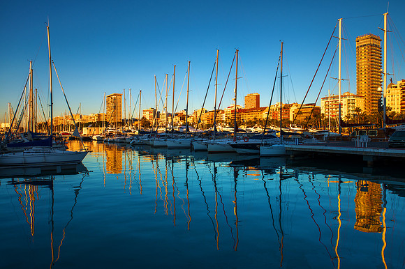 Alicante - View of City at Sunset