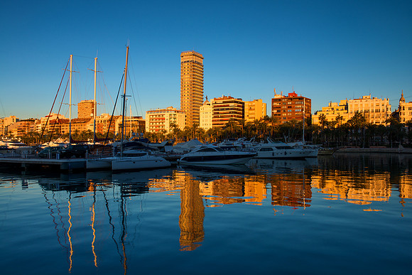 Alicante - View of City at Sunset
