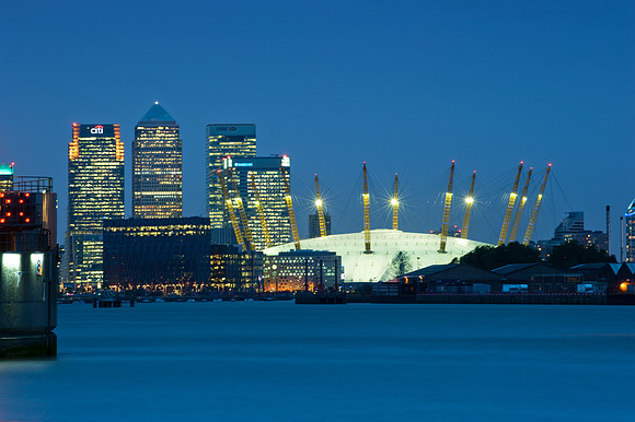 London - Canary Wharf and the O2