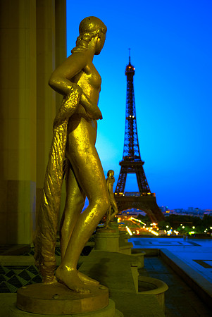 Paris - Gilded Statues of Palais de Chaillot