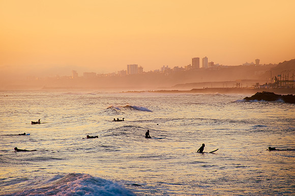 Lima - Sunset in the Pacific Ocean